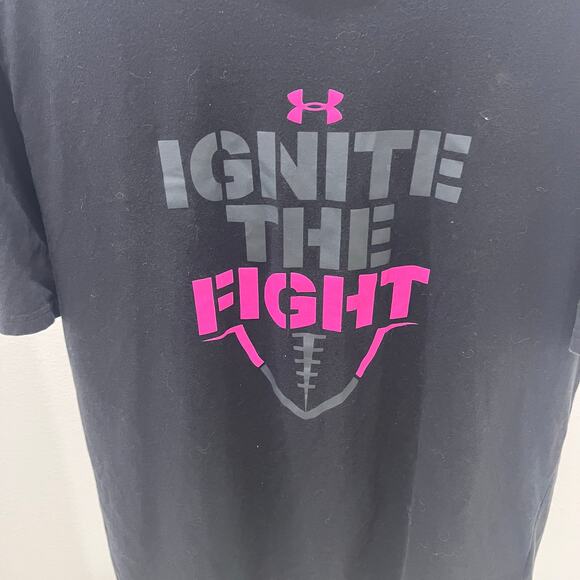 Under Armour Ignite The Fight Breast Cancer Awareness T-shirt ~ Men's LG - Picture 2 of 5